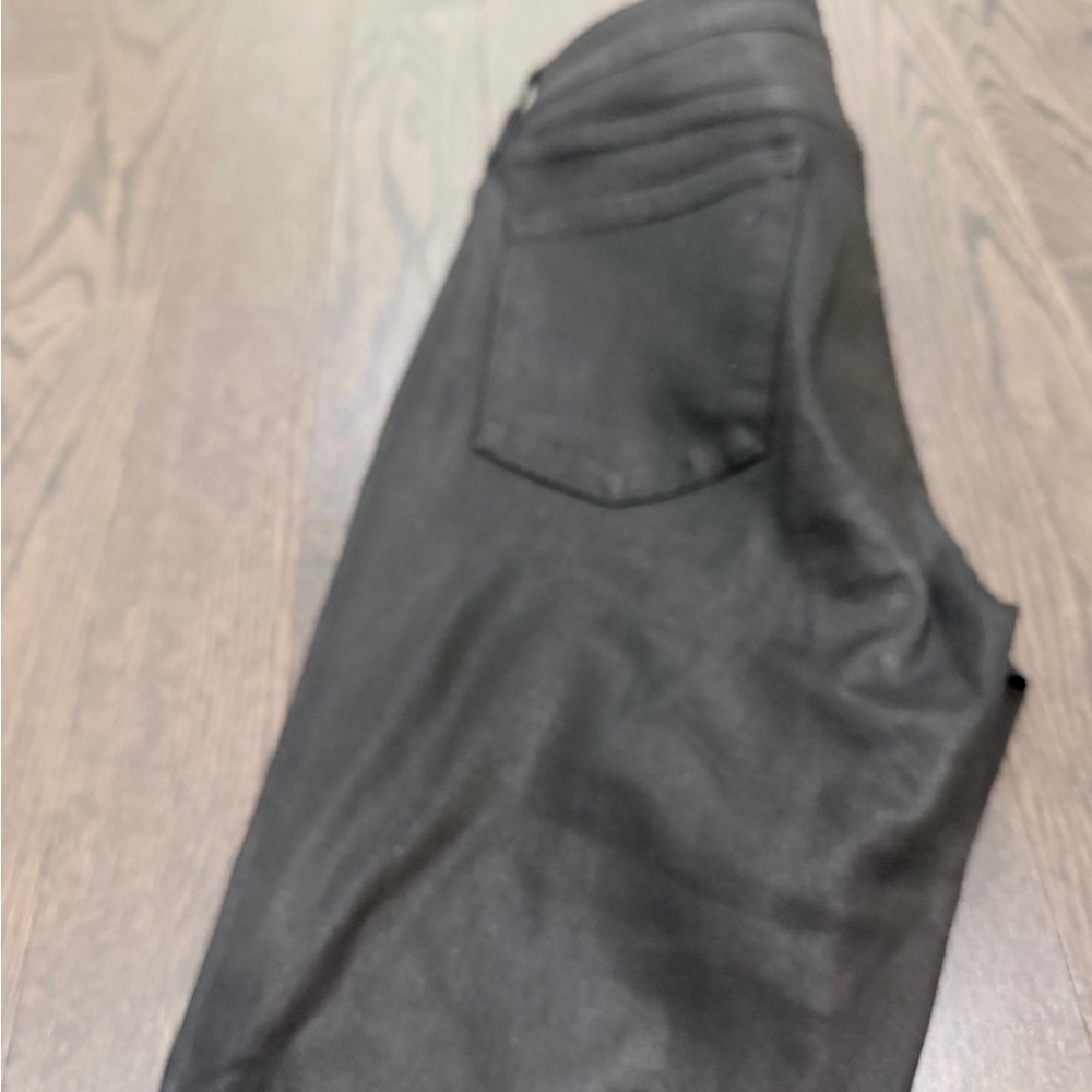 Articles of Society Black Coated Skinny Jeans with Rhinestone Side Stripe - Picture 4 of 7